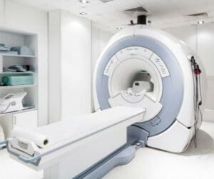 An MRI machine with in a medical facility