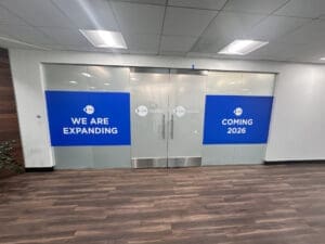 Doors leading into the CNI College campus expansion